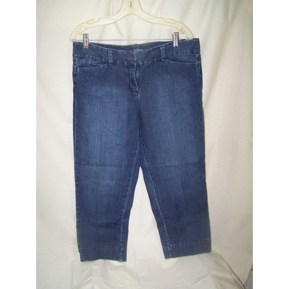 Ann Taylor Loft Modern Crop Pant 10 Capri Blue Denim